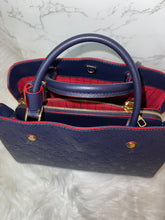 Load image into Gallery viewer, LOUIS VUITTON Montaigne Navy Empriente MM
