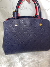Load image into Gallery viewer, LOUIS VUITTON Montaigne Navy Empriente MM
