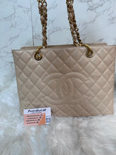 Load image into Gallery viewer, CHANEL Caviar Grand Shopping Tote GST Beige
