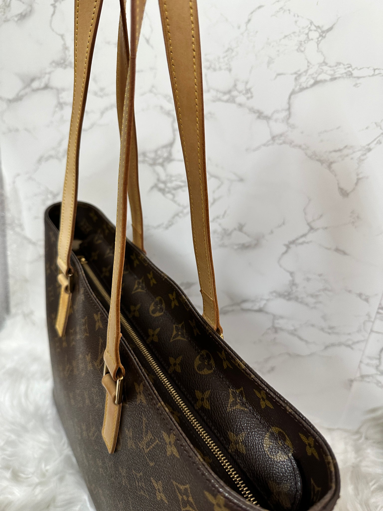 Louis Vuitton, Bags, Authenticlouis Vuitton Monogram Luco Tote Bag Brown
