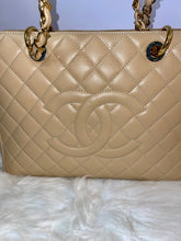 Load image into Gallery viewer, CHANEL Quilted Caviar Grand Shopping Tote GHW Beige

