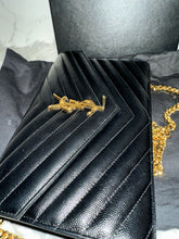 Load image into Gallery viewer, YSL Envelope Wallet on Chain - Black
