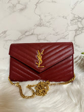 Load image into Gallery viewer, YSL Quilted Envelope Wallet on Chain

