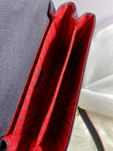 Load image into Gallery viewer, LOUIS VUITTON Blue Monogram Empreinte Leather Pochette Metis

