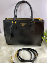 Load image into Gallery viewer, PRADA Black Saffiano Leather Zip Tote LARGE
